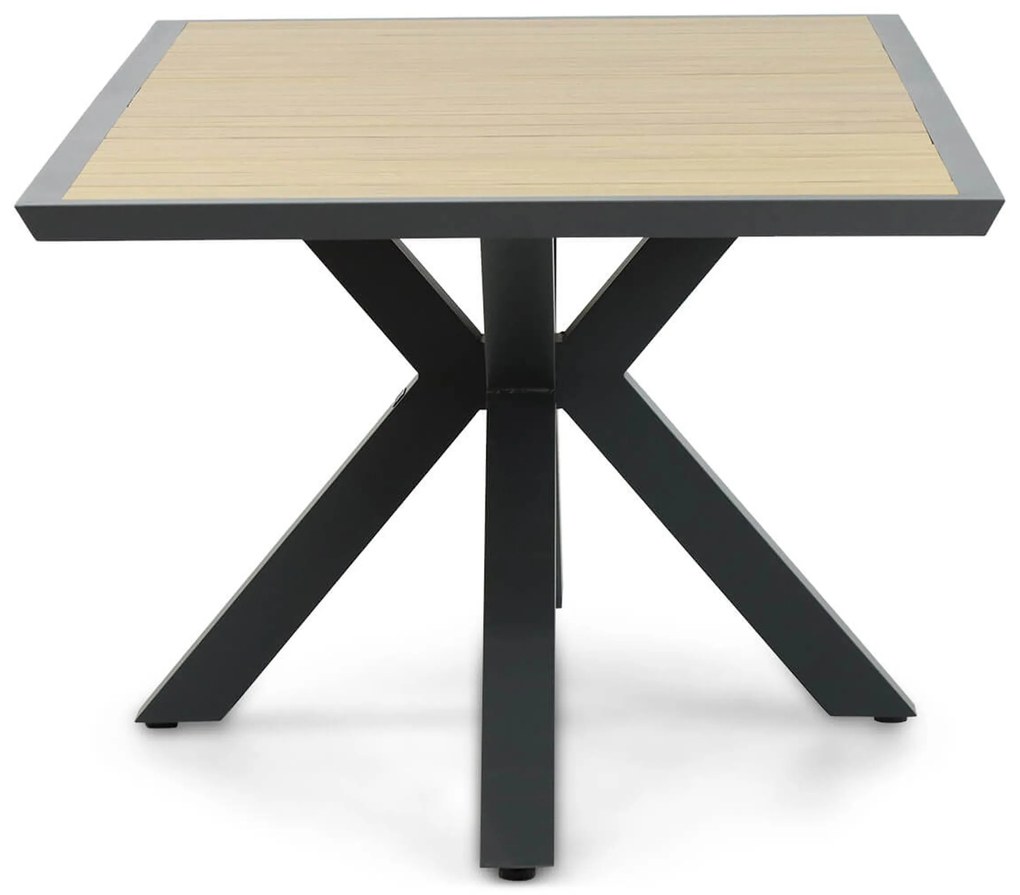 Tuinset 6 personen 215 cm Aluminium Grijs Presto Tarenta/Palermo
