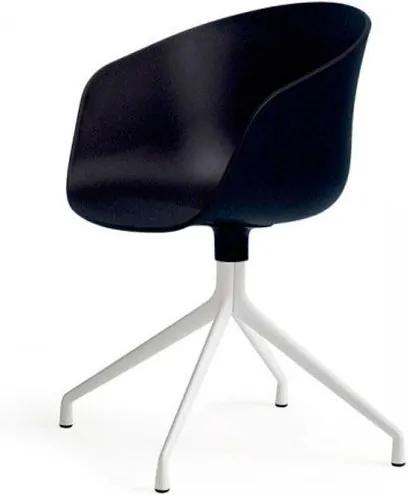 Hay About a Chair AAC20 stoel zwart (frame wit)