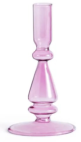 Kandelaar in glas H16 cm, Lolita