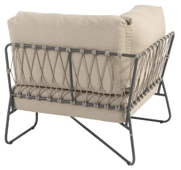 Taste by 4 Seasons Prego hoek loungebank XL antraciet-taupe * Sale * taupe weerbestendig