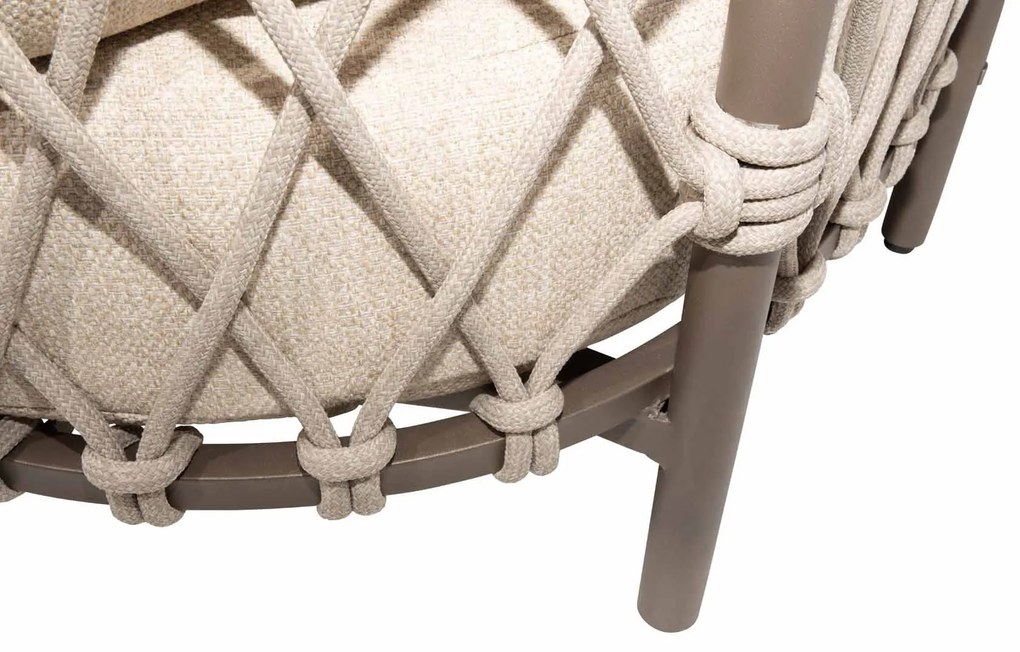 4 Seasons Outdoor Ezra hoek loungebank terre met love island SALE LoungebankLoungeset bruin weerbestendig