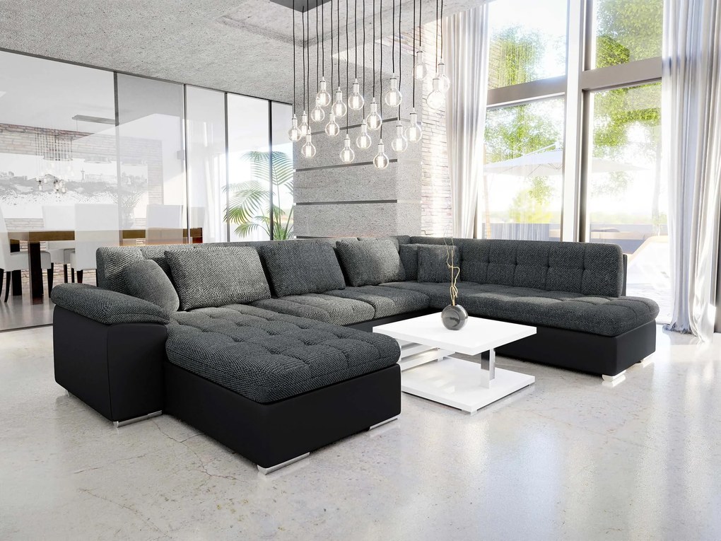 Hoekbank Comfivo Gemma II, Aanwezig, Afwezig, 348x205x76cm, 143.5 kg, Poten: Kunststof