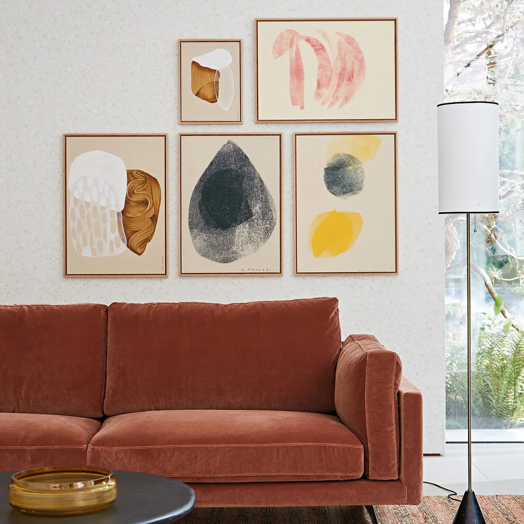 Staande lamp in marmer en ijzer messing Sophonie