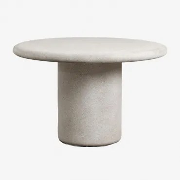 Ronde Eettafel Van Cement Emiria Ø120 Cm & Lichtgrijs - Sklum