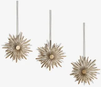Set Van 3 Kerstversieringen Van Livois-papier Beige – Crème - Sklum