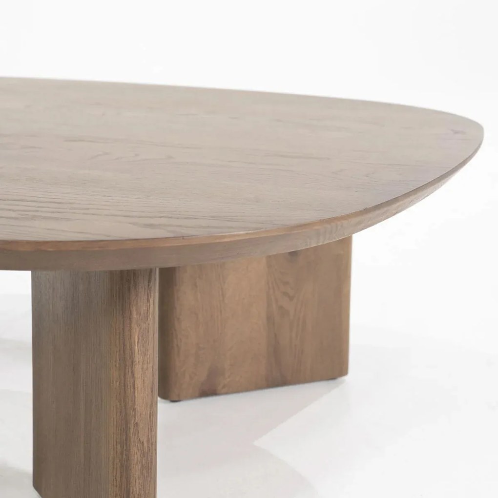 Eleonora Stef Salontafel Bruin Eiken 100 Cm - 100 X 100cm.