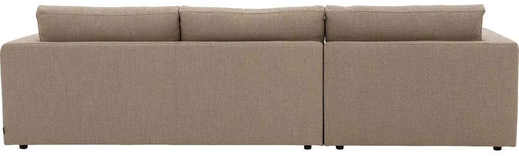 Goossens Excellent Bank Gs-1505 Met Chaise Longue bruin, stof, 2,5-zits, elegant chic met chaise longue links
