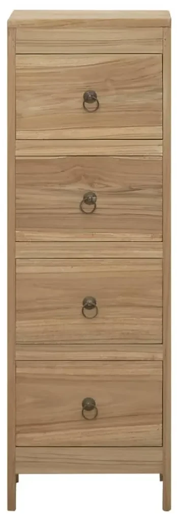 vidaXL Ladekast 30x30x90 cm massief teakhout