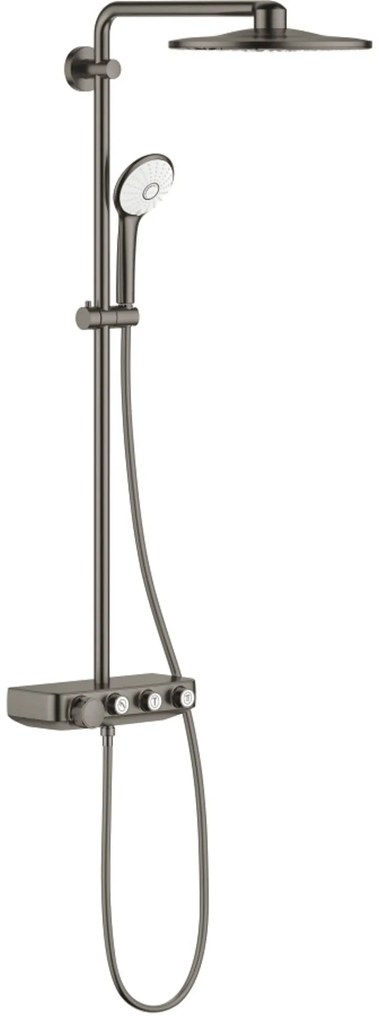 Grohe Euphoria SmartControl 310 regendoucheset met 5 straalsoorten en thermostaatkraan Ø31cm hard graphite geborsteld