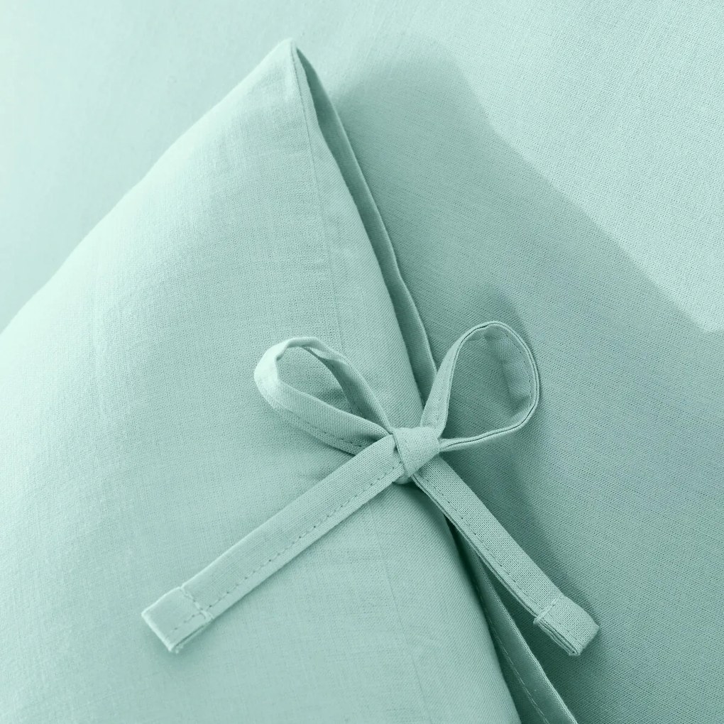 Effen kussensloop te strikken in katoen , Scenario