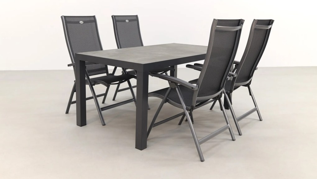 Hartman Salvatore/President 160x90 cm. verstelbare 4-persoons tuinset