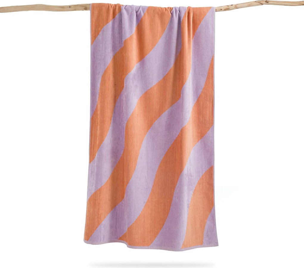 Strandlaken in fluwelen badstof, Scénario Vague