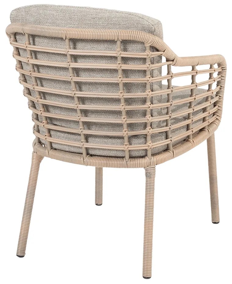 Tuinstoel Wicker Taupe-naturel-bruin 4 Seasons Outdoor Como