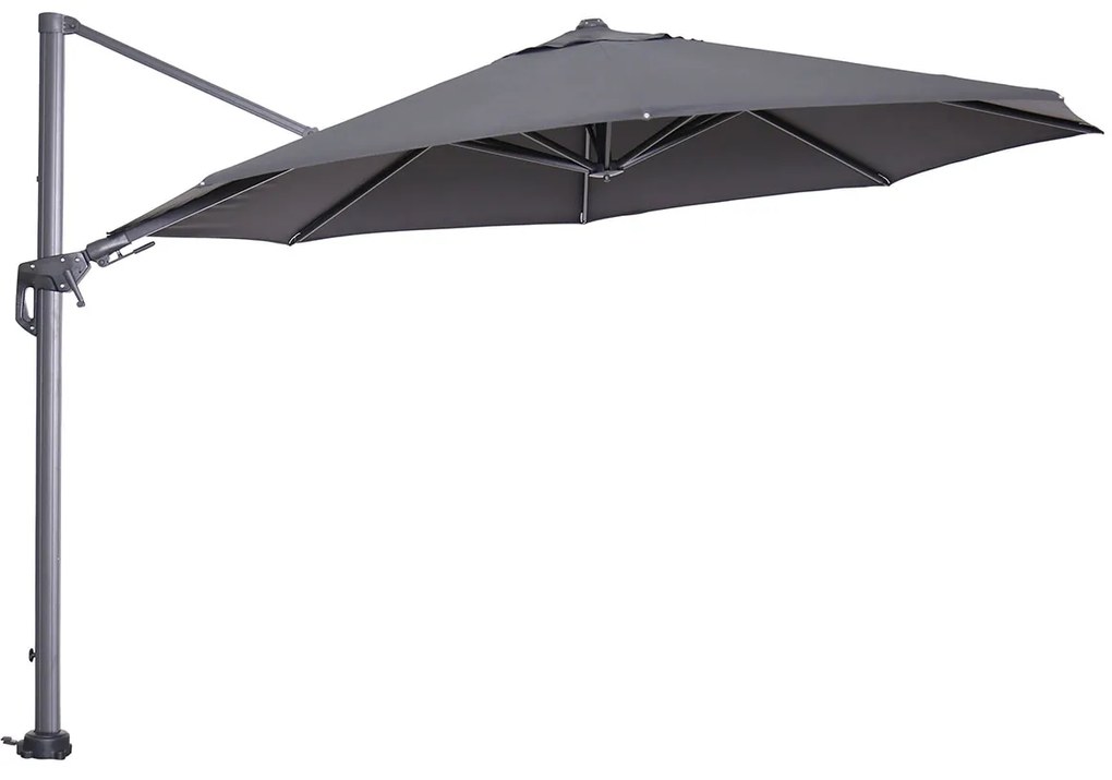 Garden Impressions Hawaii zweefparasol Ø350 cm - frame carbon black - doek donker grijs