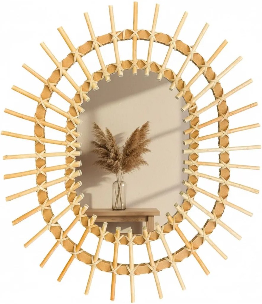 LUSTRO ŚCIENNE BOHO 57CM QDJ5749
