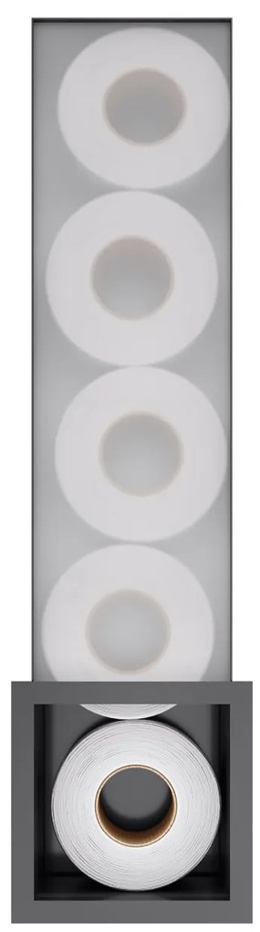 Hotbath &More inbouw reserverolhouder zwart geborsteld PVD