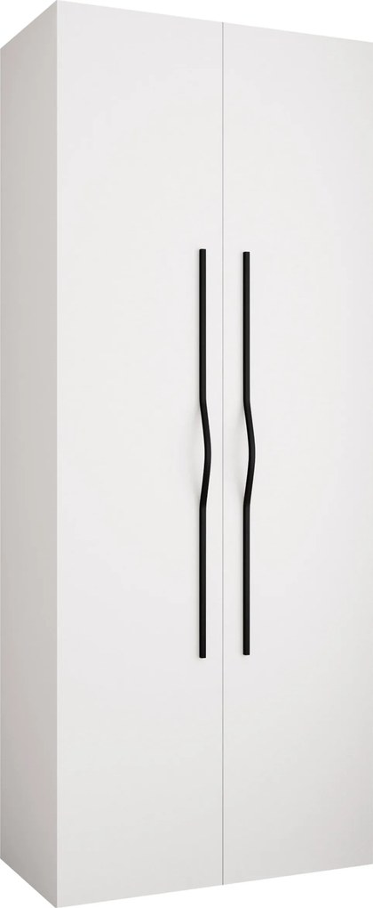 Kledingkast Hartford 562, Zwart, Wit, 246x100x42cm, Kledingkast deuren: Met scharnieren, Aantal planken: 6, Aantal planken: 6