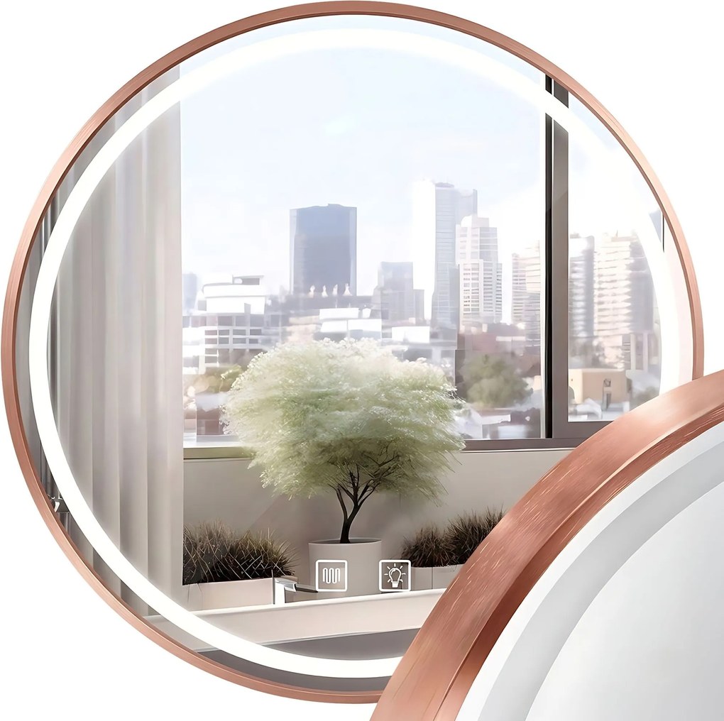 LED Spiegel 90cm MMJ BRUSH COPPER