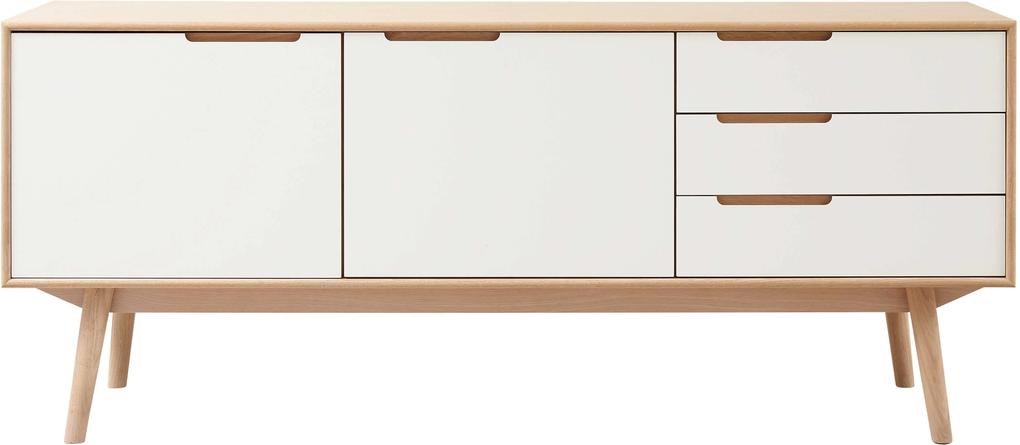 Wood and Vision Curve Sideboard dressoir large 2-3 eiken deuren wit