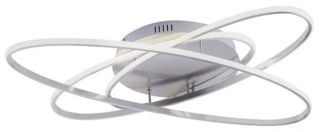 Plafondlamp staal incl. LED dimbaar - Galax Design rond Binnenverlichting Lamp