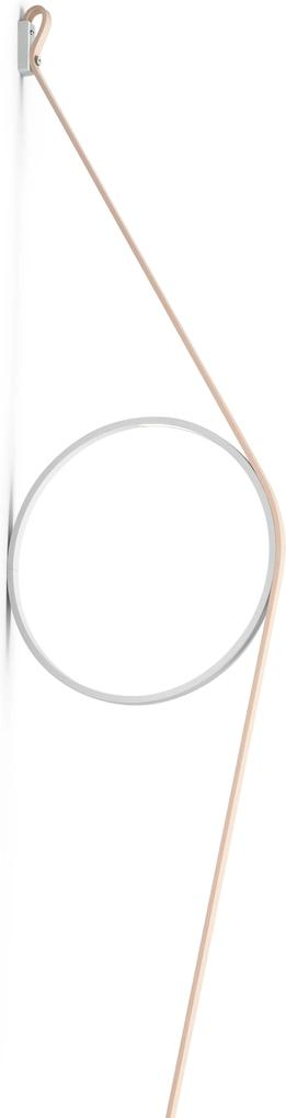 Flos Wirering wandlamp LED roze kabel/witte ring