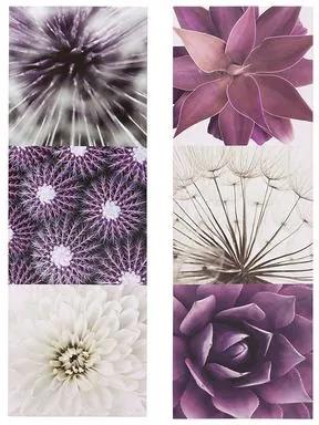 Artprint 'Purple Garden', set van 2