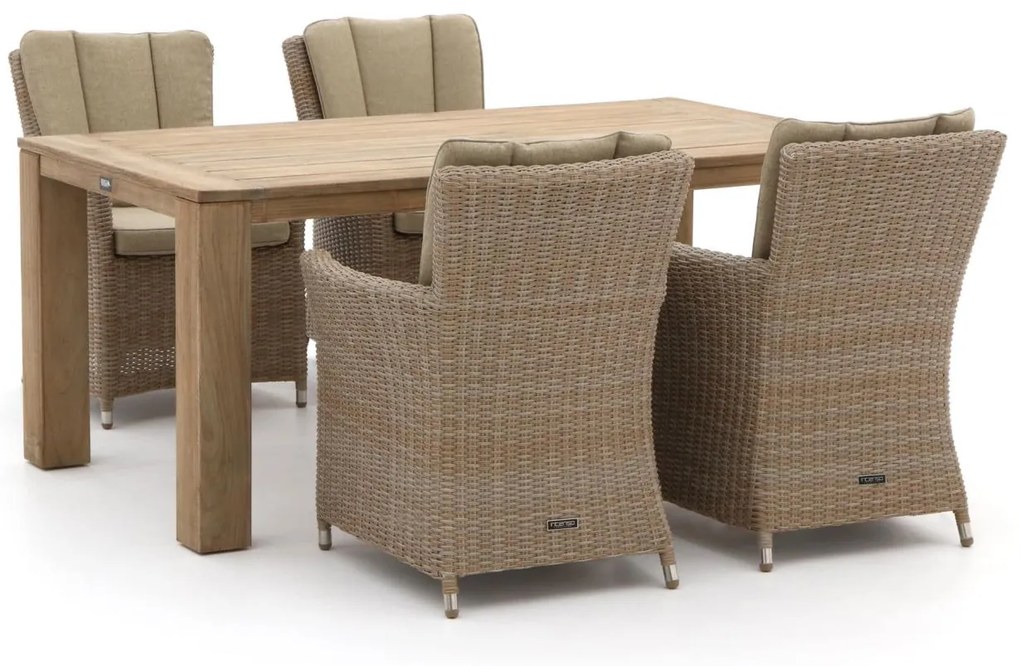 Diningset Intenso  | 4 personen | Tuinset wicker (vlechtwerk) | 5-delig | Kees Smit Tuinmeubelen