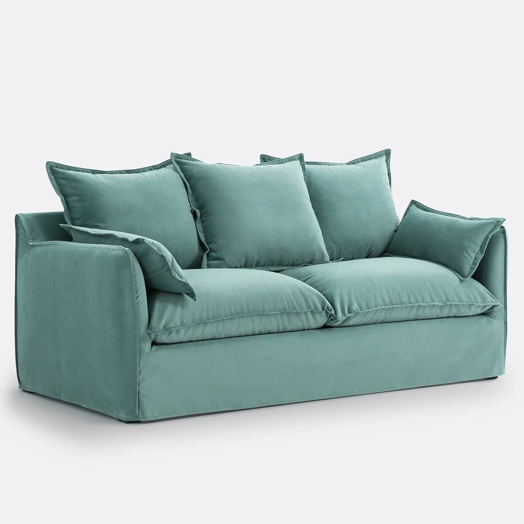Sofa voor 2, 3, 4 of 5 personen, met afneembare hoezen, in fluweel, ODNA