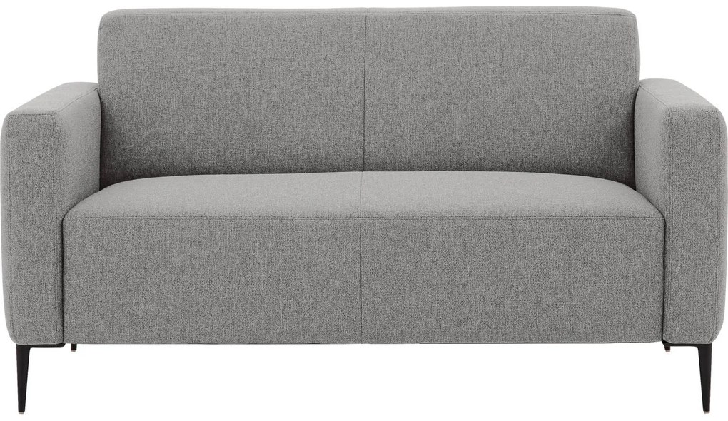 Goossens Key West lichtgrijs, stof, 2-zits, modern design