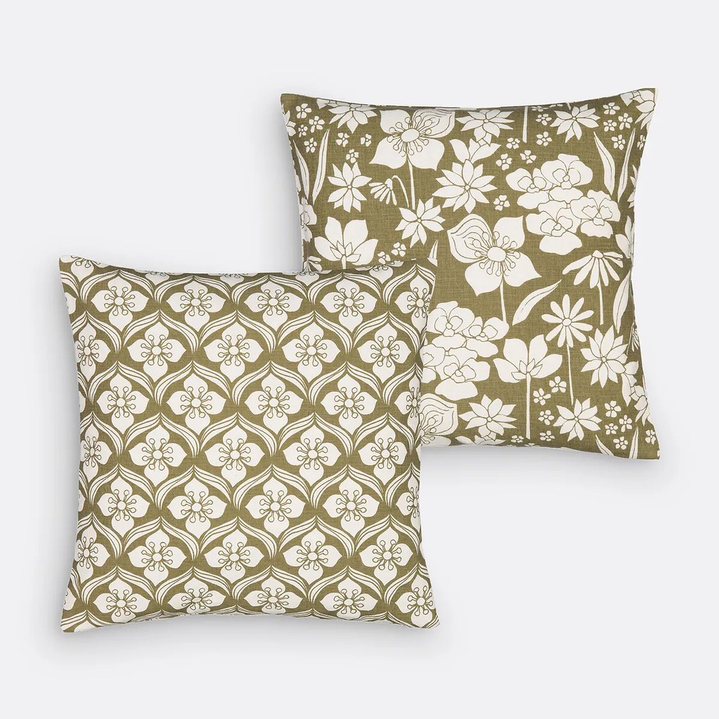 Set van 2 kussenhoezen 40 x 40 cm katoen, Dallas