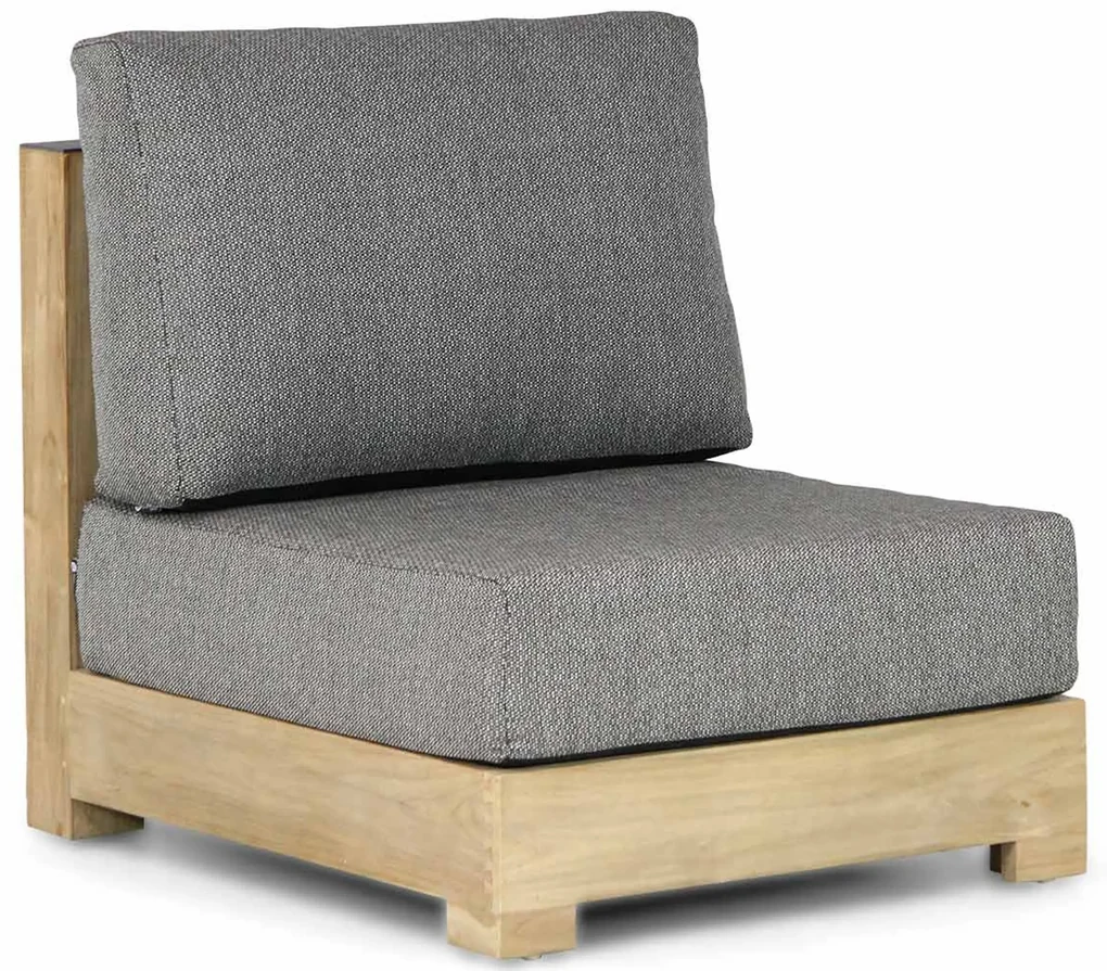 Hoek loungeset 5 personen Teak Old teak greywash Santika Furniture Santika