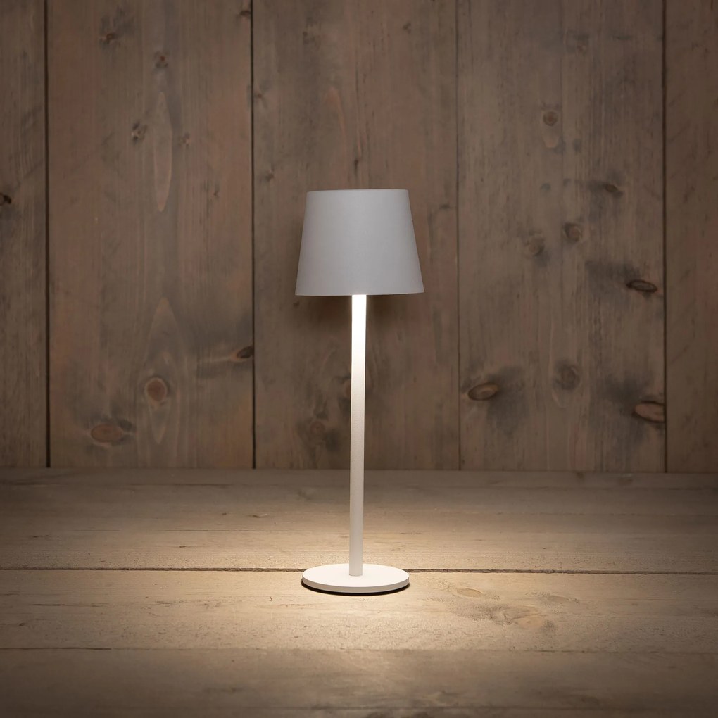 Anna's Collection draadloze tafellamp - Wit - Oplaadbaar met USB - Dimbaar warm wit