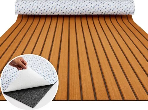 VEVOR Bootvloer, EVA Foam Bootdek 2400 x 1160 x 6 mm, Antislip Zelfklevende Vloer, 27840 cm² Maritiem Tapijt voor Boten, Jachten, Pontons, Kajakdekken