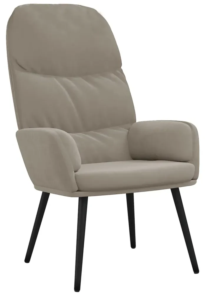 vidaXL Relaxstoel fluweel lichtgrijs
