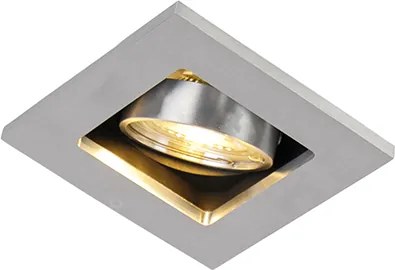 Smart inbouwspot aluminium incl. WiFi GU10 kantelbaar - Qure