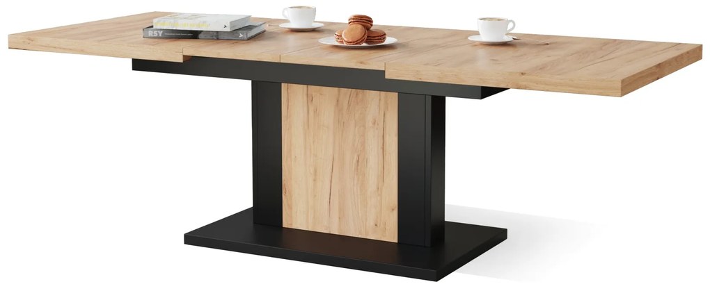 ORION gouden eiken / zwart, salontafel