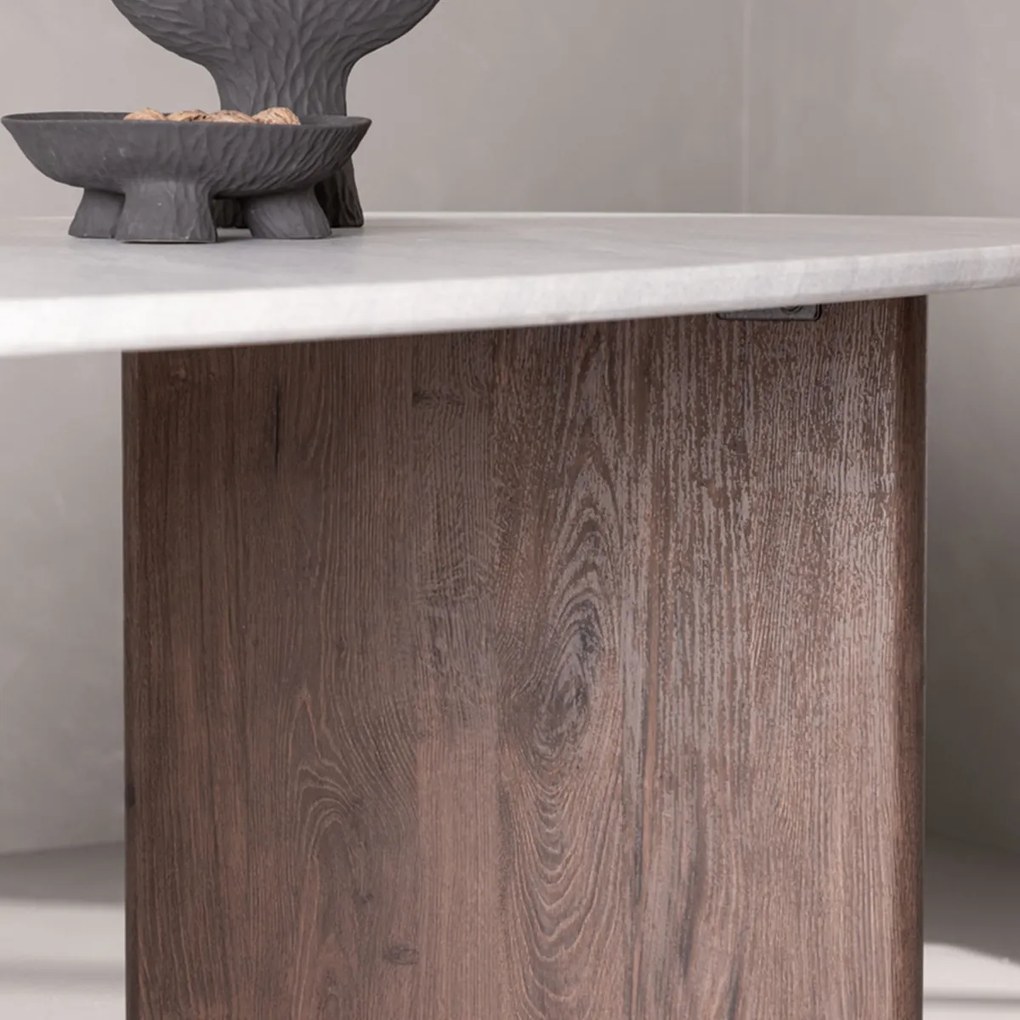 Organische Eettafel Klein Bruin - 180 X 90cm.