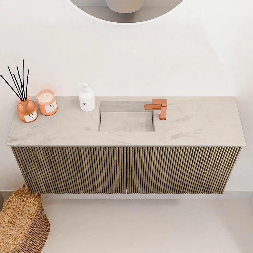 Mondiaz Joya DLux 90cm toiletmeubel dusk met wastafel faye midden 1 kraangat opalo