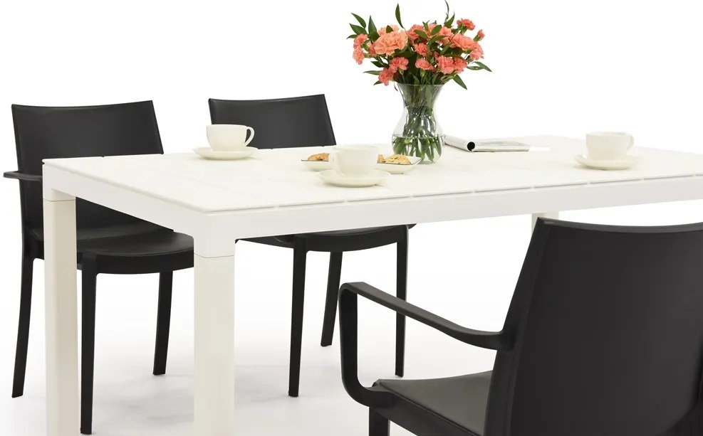 King/Victoria tuinset wit en antraciet voor 4 personen Bica