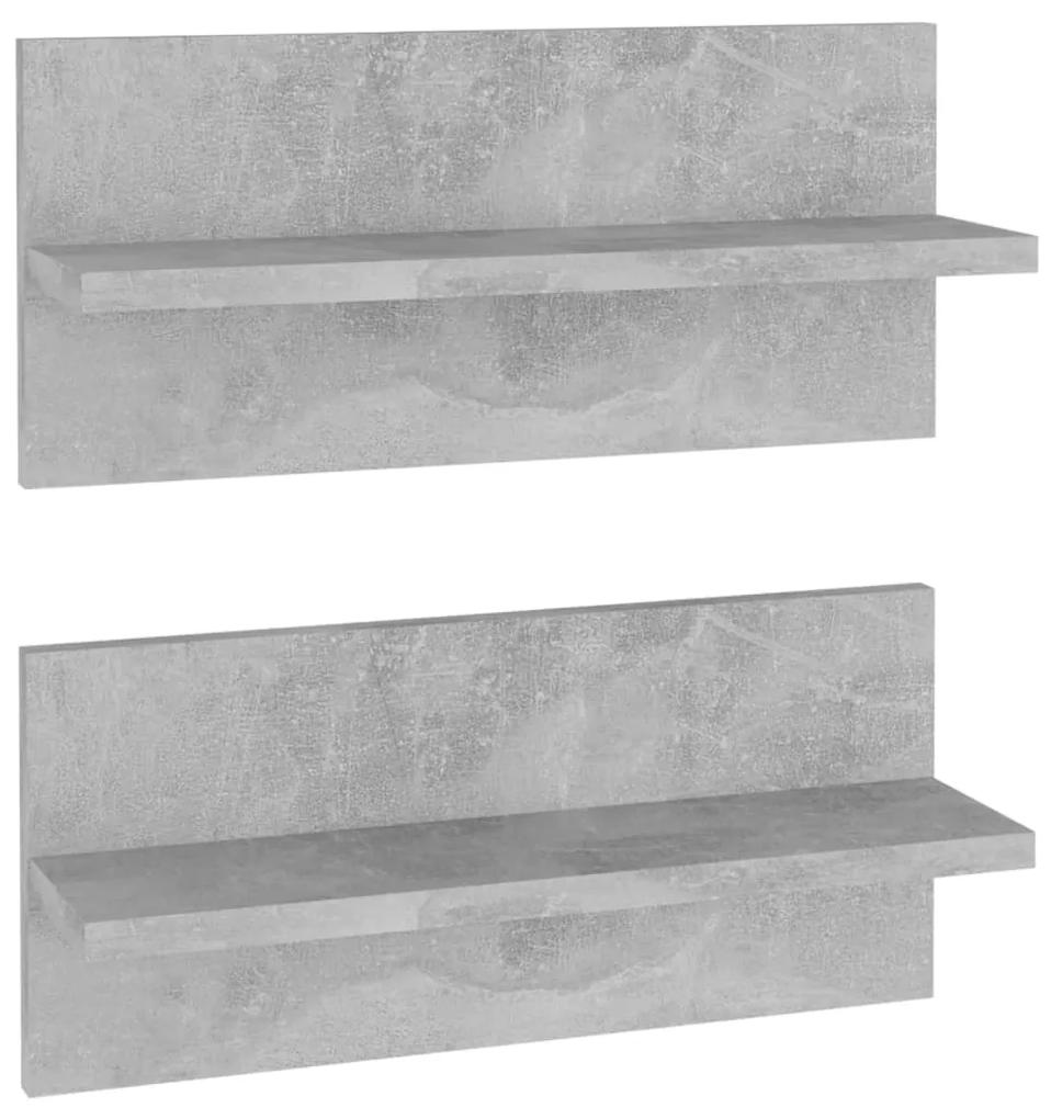 vidaXL Wandschappen 2 st 40x11,5x18 cm spaanplaat betongrijs
