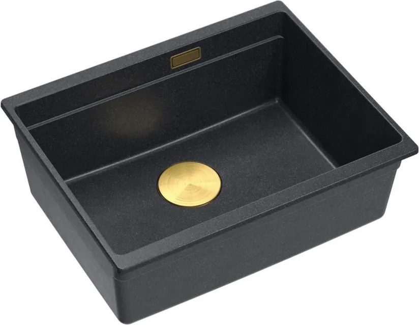 granieten spoelbak Logan 100 Black Metallic