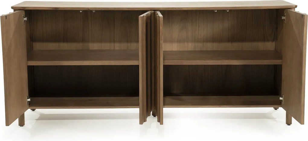 Modern Dressoir Eikenhout Bruin - 183x47x80cm.