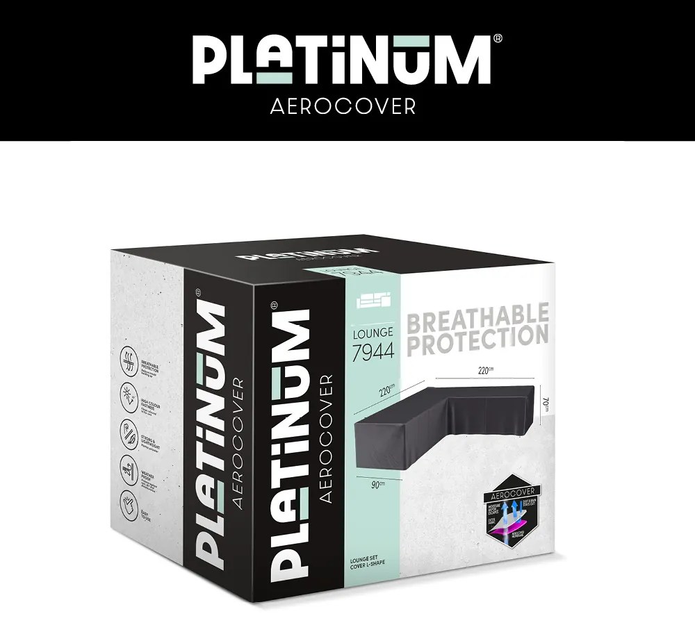 Platinum AeroCover Loungesethoes hoekset 220x220x90xH70