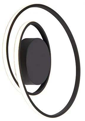 Design plafonnière zwart incl. LED 3-staps dimbaar - Krula Design rond Binnenverlichting Lamp