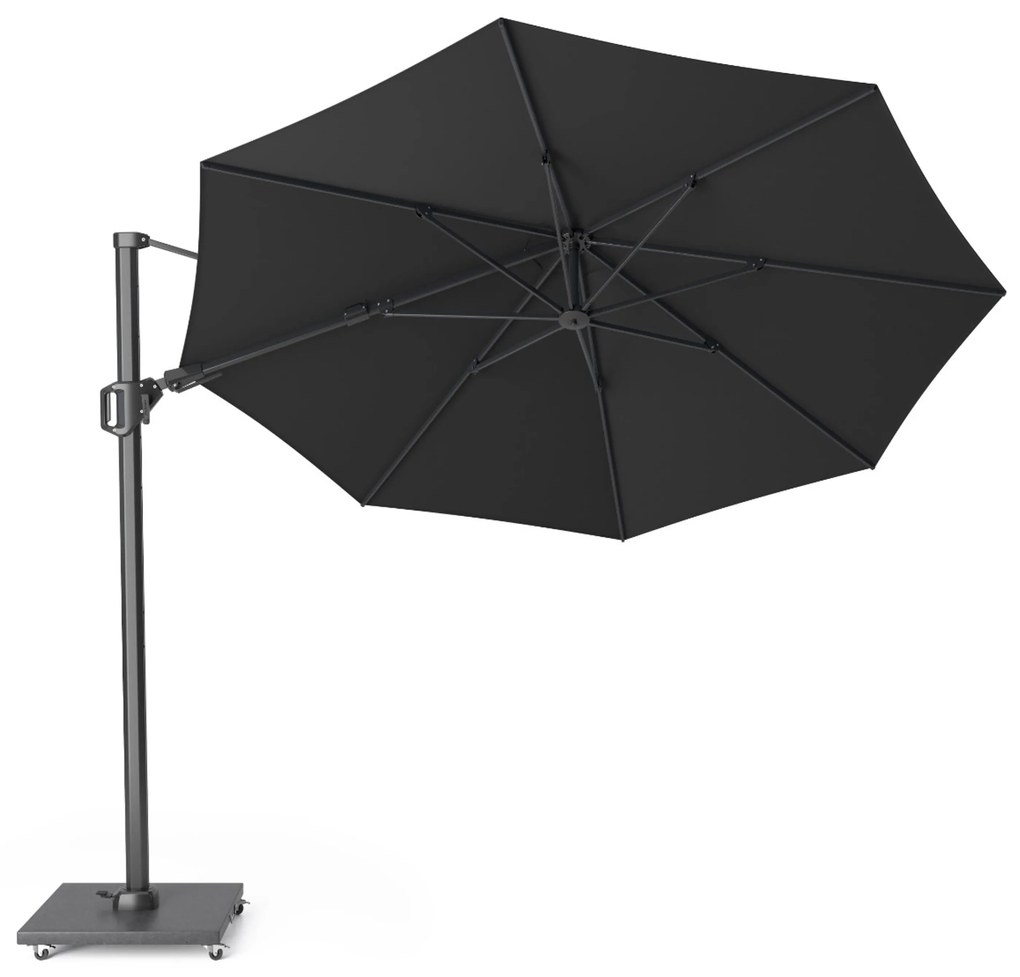 Platinum Challenger zweefparasol 3.5m T2 premium (incl. voet en hoes) faded black