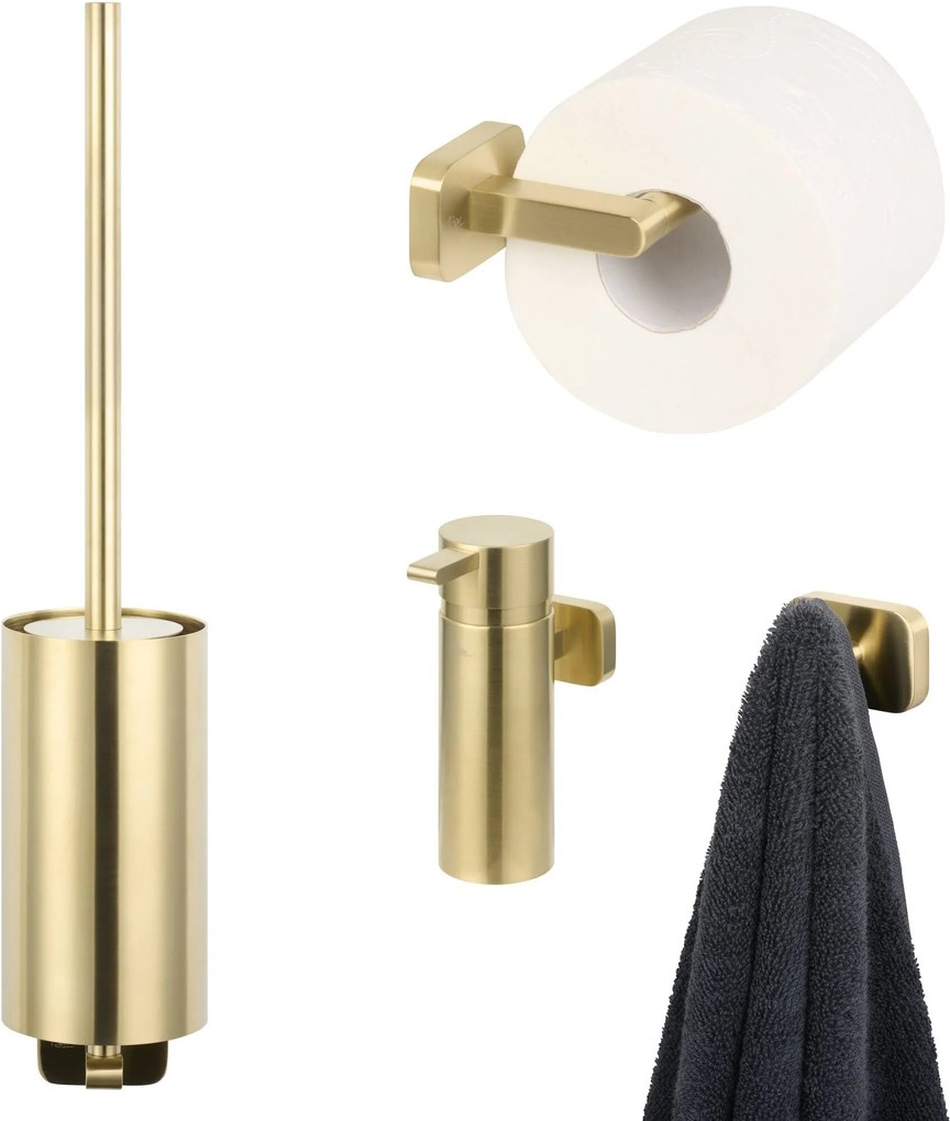 Ben Mykanto toiletset 4-delig geborsteld messing