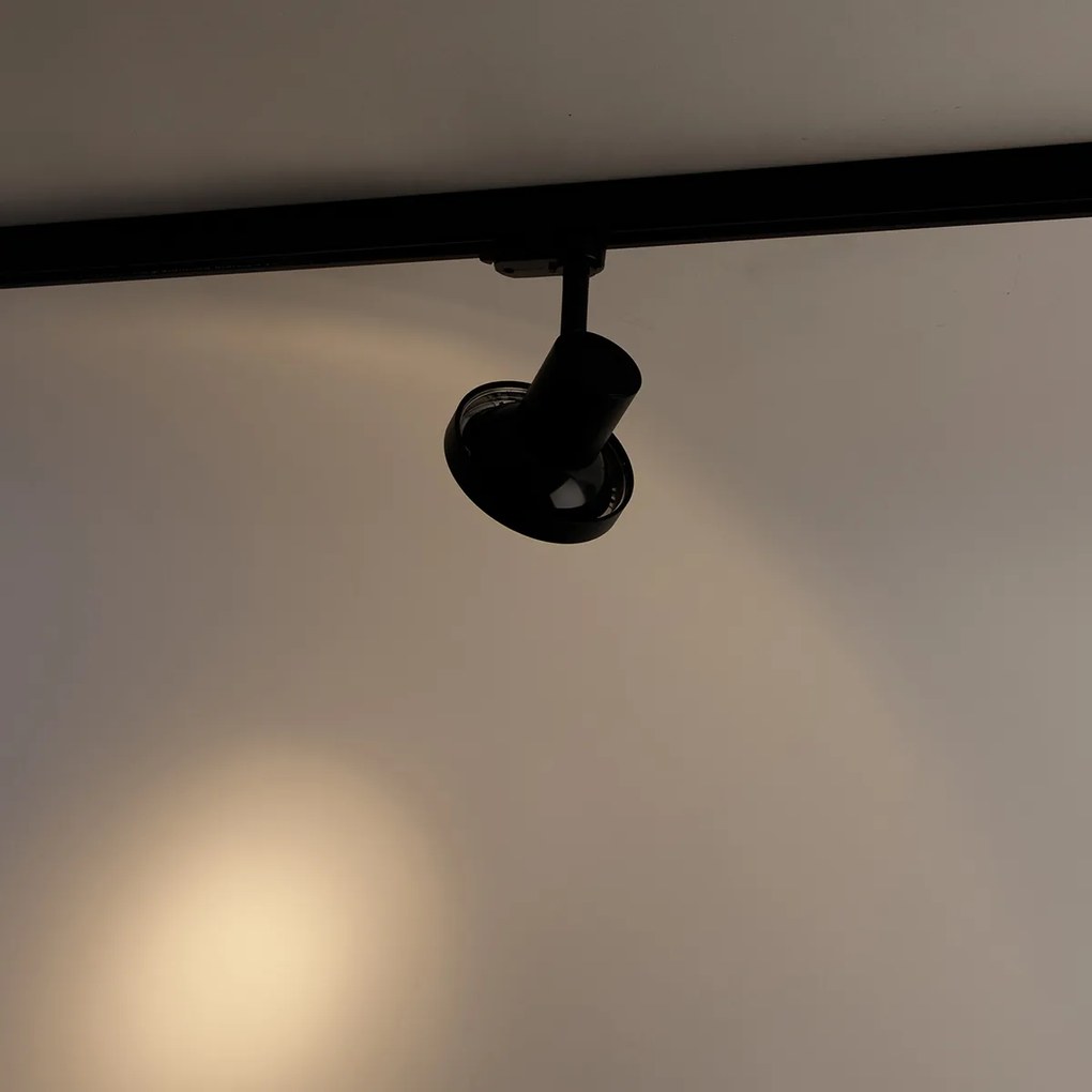 Moderne railspot zwart voor 3-fase rail GU10 111mm - 3-Phase Jeany