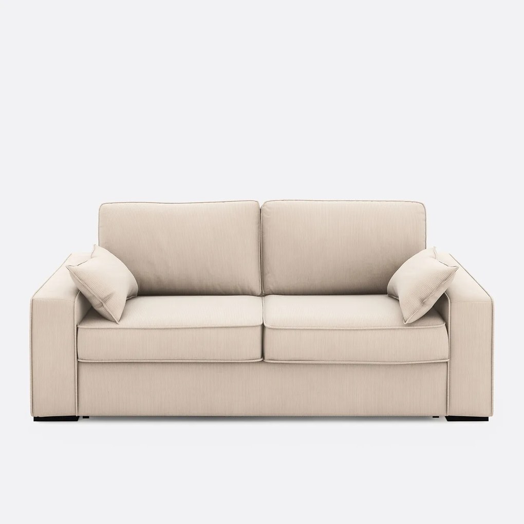 Slaapbank van fluweel, 2, 3 of 4 zits, Comfort Bultex®, Cecilia