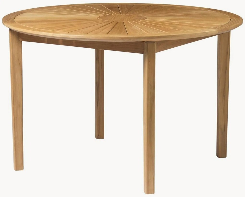 Ronde tuintafel Sammen M27 van teakhout, Ø 120 cm