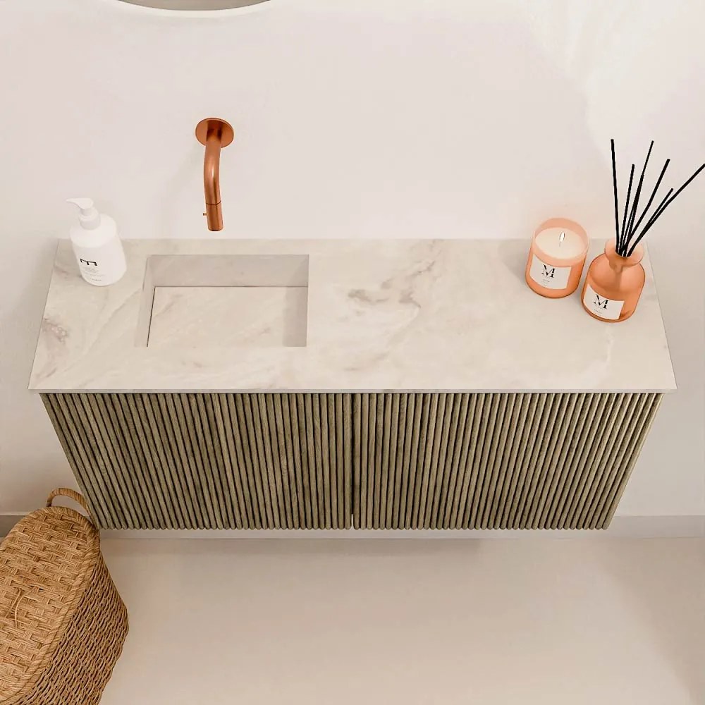 Mondiaz Joya DLux 80cm toiletmeubel dusk met wastafel faye links zonder kraangat frappe